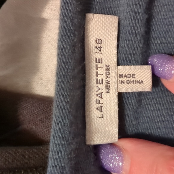 Boat neck Dolman style Lafayette 148 wool and cashmere sweater sz M - Picture 3 of 5